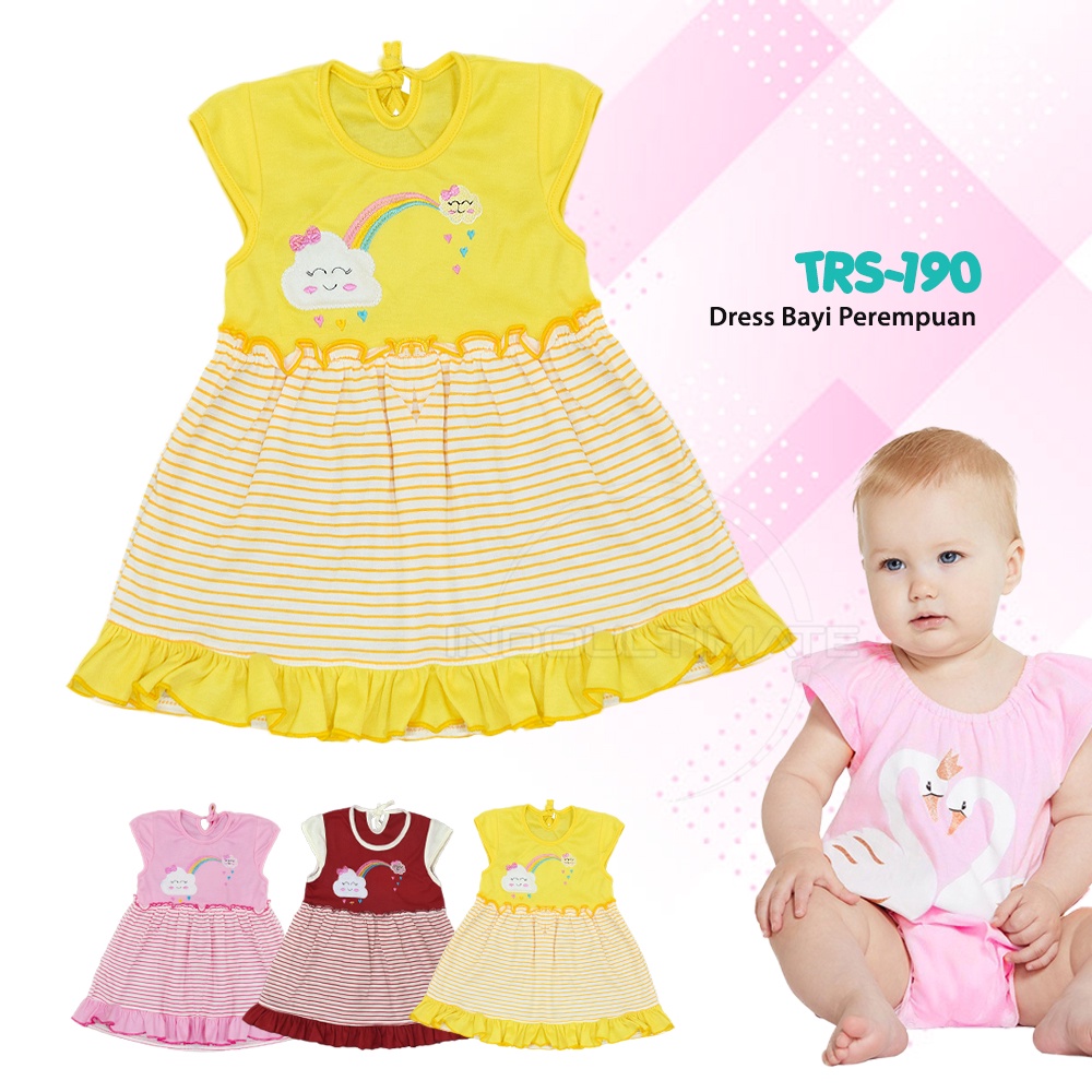 Dress Bayi Perempuan Pakaian Pesta Bayi Balita Perempuan TRS-190 Baju Bayi Perempuan Rok Bayi Tutu Setelan Bayi Perempuan Baru Lahir Baju Terusan Bayi Newborn Baju Anak Perempuan