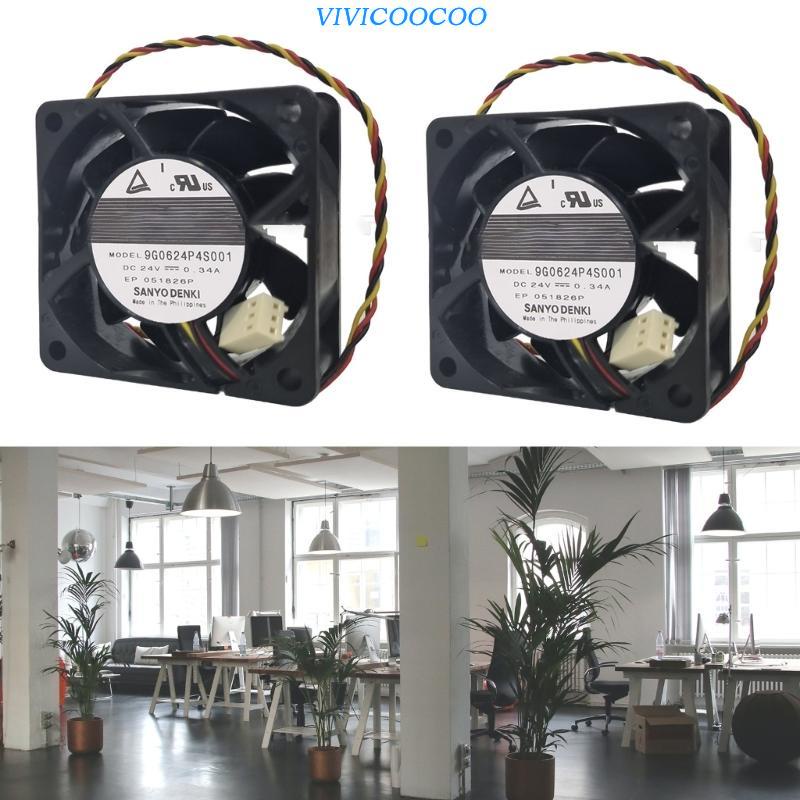 VIVI DC Brushless 9G0624P4S001 60mm DC 12V 0.34A Cooling Fan 60x60x25mm 4-P  Bearing 3400RPM 49.4CFM High Speed Cooler