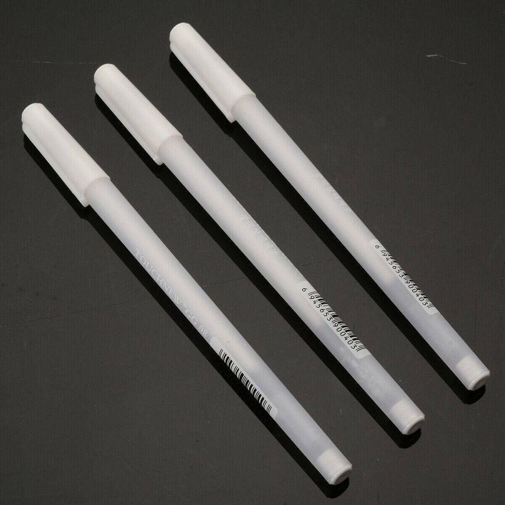 Nanas 5 Pcs 0.8 mm Putih Pen Sketsa Fine Liner Pen White Putih Penanda Garis Brightening Art Marker