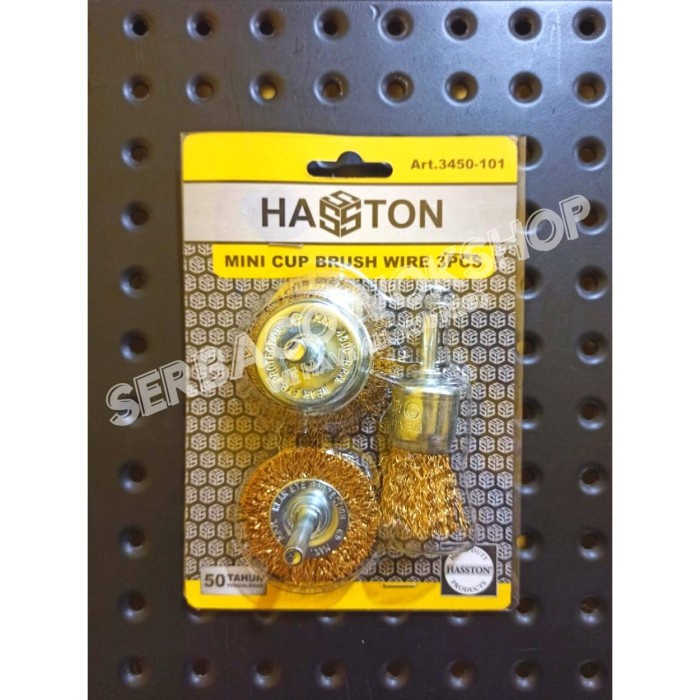 Hasston Mata Bor Sikat Kawat Mangkok Set 3 Pcs SIkat Bor Wire Brush