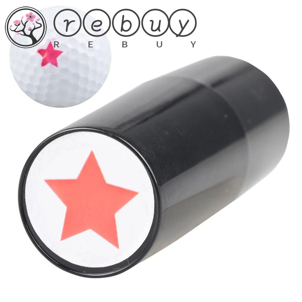 Rebuy Golf Ball Stamper Aksesoris Golf Alat Bantu Latihan Golf Colorfast Berbagai Pola Segel Kesan Plastik Aneka Warna