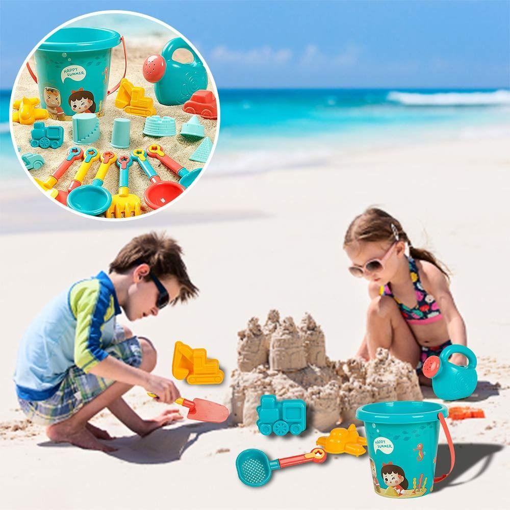 Nanas 18PCS Mainan Pantai Set Gadget Plastik Ember Sekop Cetakan Mainan Anak