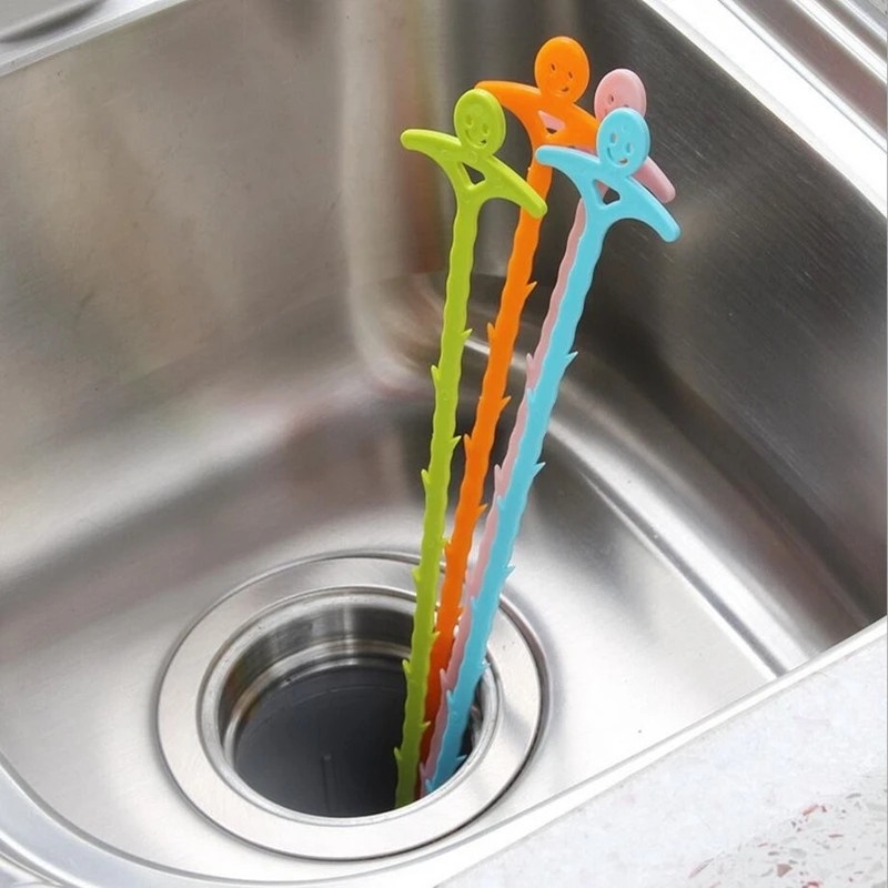 Warna Acak Dapur Kamar Mandi Wastafel Pipa Drain Cleaner Pipe Dredging Penghilang Bulu Aksesoris Rumah Tangga Shower Toilet Selokan Anti-blocking Cleaning Tools