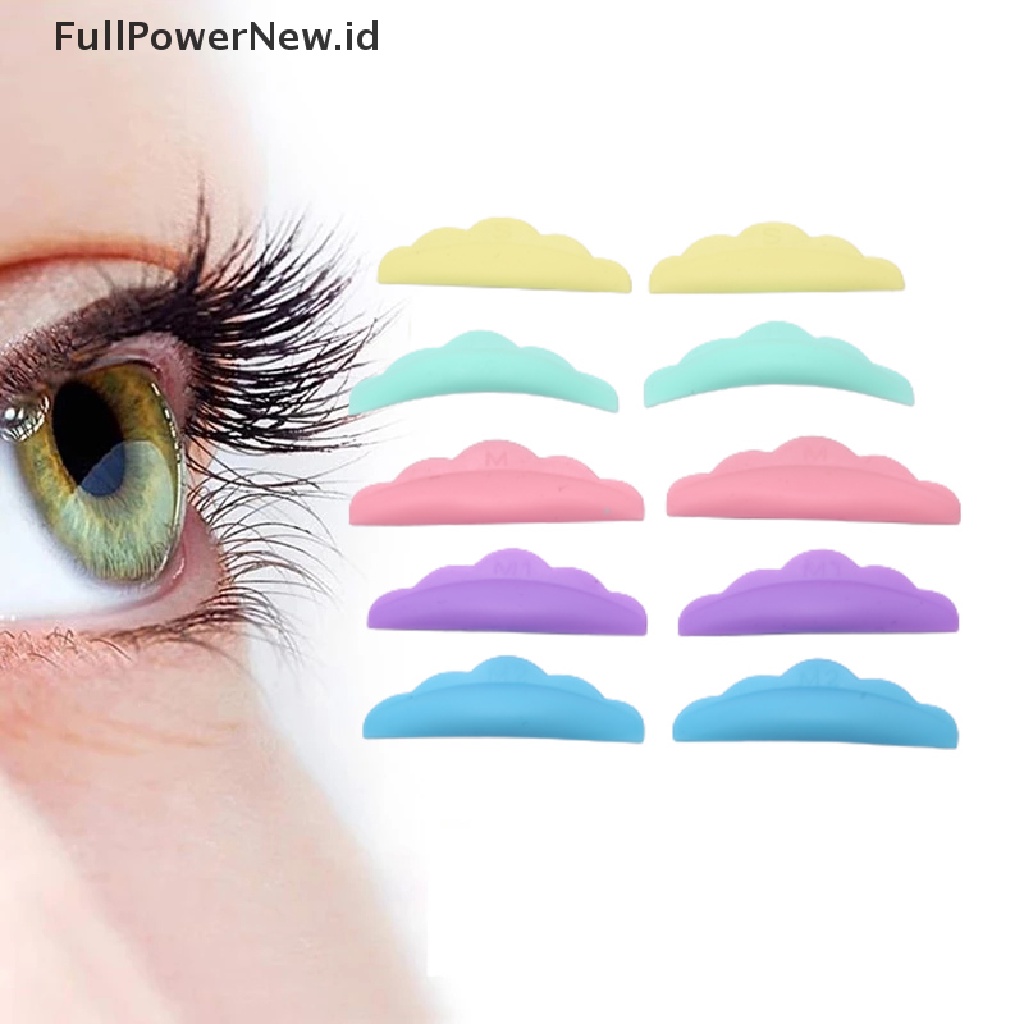 Power 5pasang Silikon Eyelash Perm Pad Colorful Lashes Batang Penjepit Bulu Mata Aksesoris ID