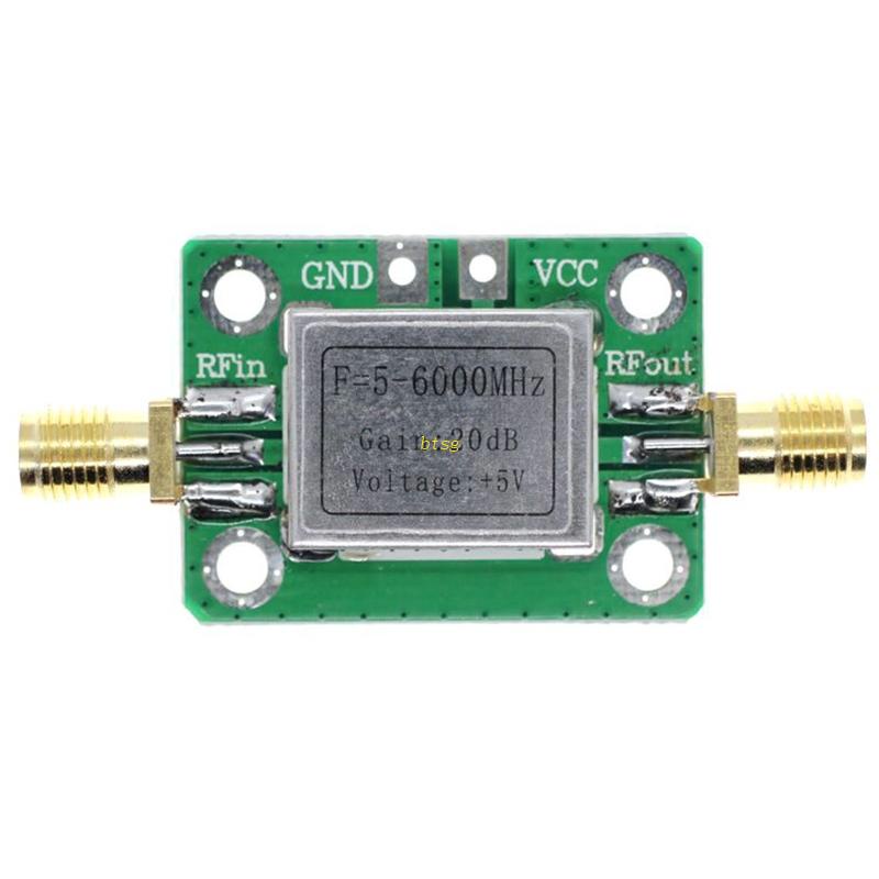 Btsg Gains 20dB RF Signal Amplifier Booster Module 5M-6GHz Modul RF Frekuensi Tinggi