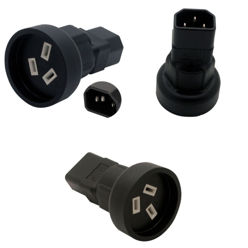 Adaptor Konektor Power zzz Male to Female IEC320 C14 IEC320-C20 Ke SAA Australia