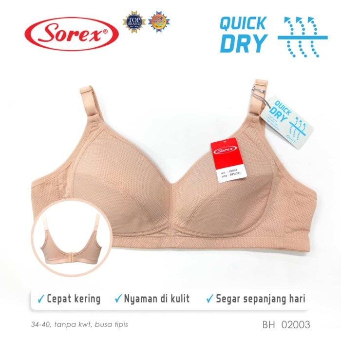 Sorex Bra / BH 02003 Underwear wanita tanpa busa dan tanpa kawat adem