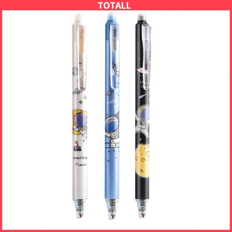 COD Pulpen Gel Desain Astronot Warna，Biru Hitam Mudah Dihapus，Stationery Accessories-Totall