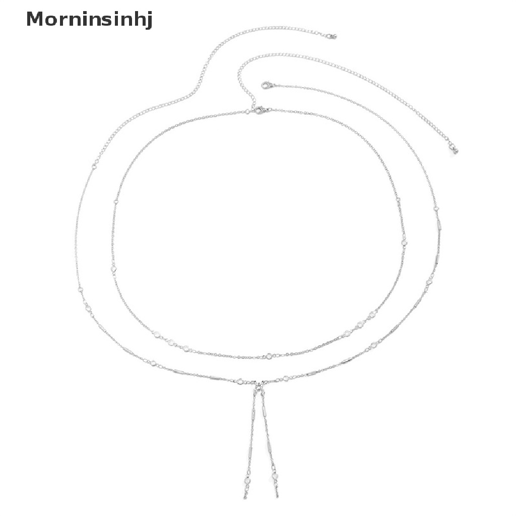 Mornin Multi Layer Rantai Pinggang Tipis Wanita Panjang Rumbai Tubuh Rantai Perhiasan Pantai Seksi id
