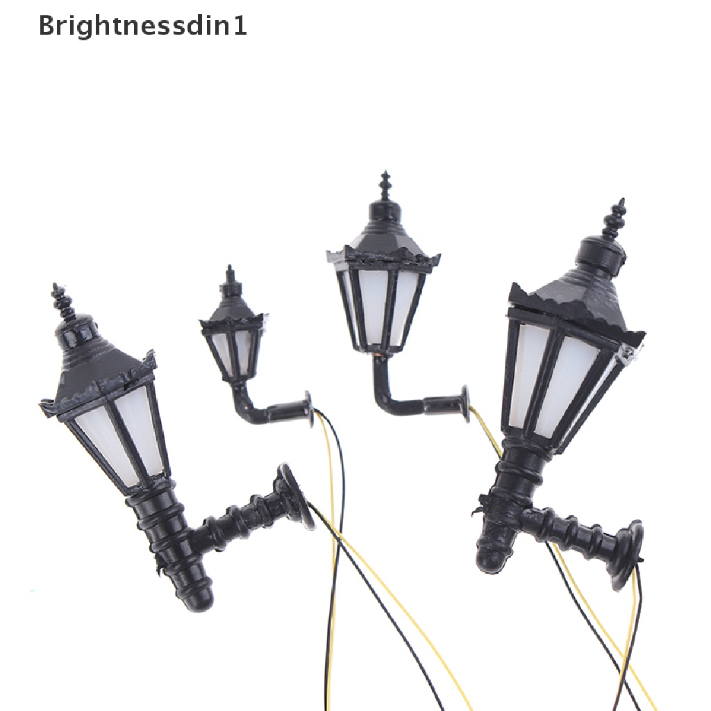 [Brightnessdin1] Lampu Dinding Halaman Arsitek Mini Model Cahaya Hitam Lampu Outdoor Butik Rumah Boneka