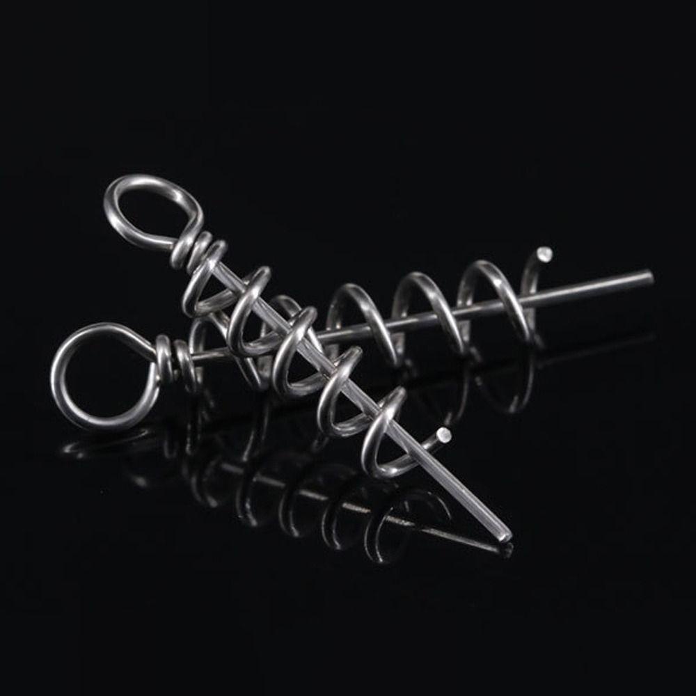 TOP 50pcs Jarum Sekrup Pancing Tahan Lama 5ukuran Stainless Steel Spring Fixed Lock