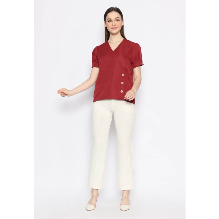 Voerin Irena Top Wanita - Atasan Wanita - Blus Wanita - Blouse Wanita Lengan Pendek