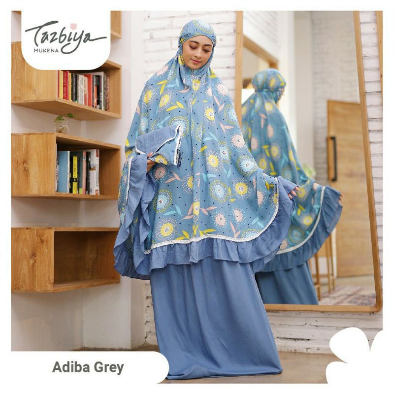 Mukena tazkia cantik/mukena tazbiya adiba/adiba kids dewasa couple jumbo katun rayon adem motif