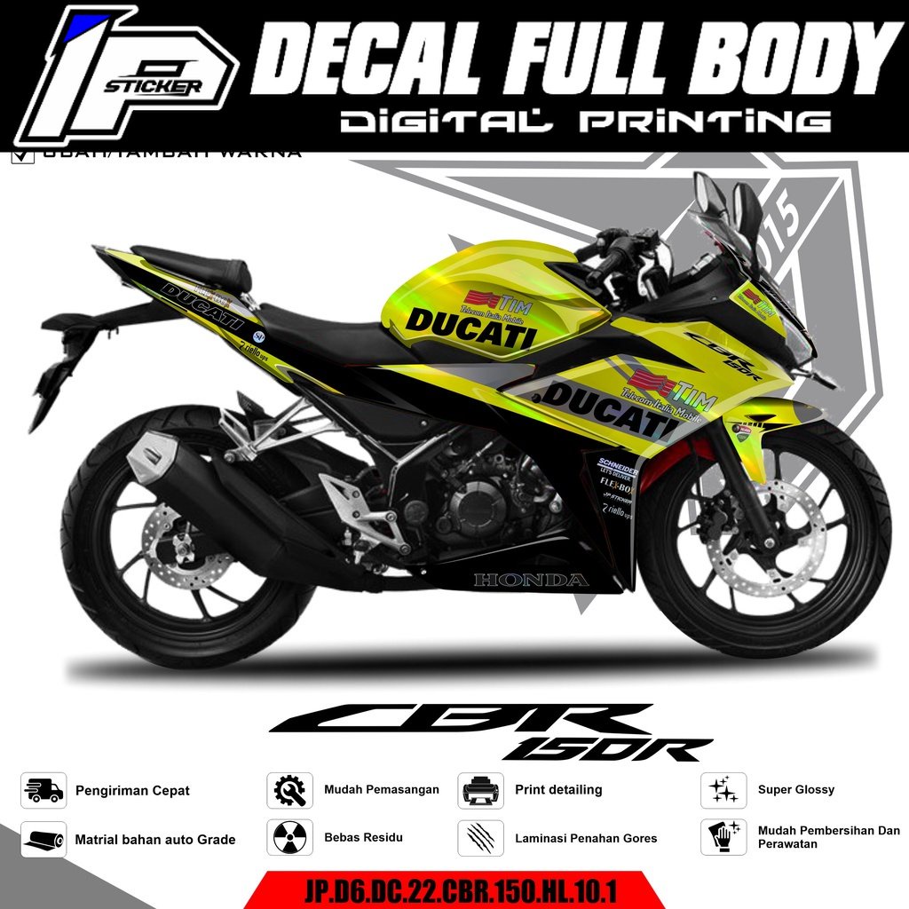 Decal Stiker Hologram Pelangi, Chrome CBR 150 R Facelift – Dekal Stiker Variasi CBR 150 R Fullbody D
