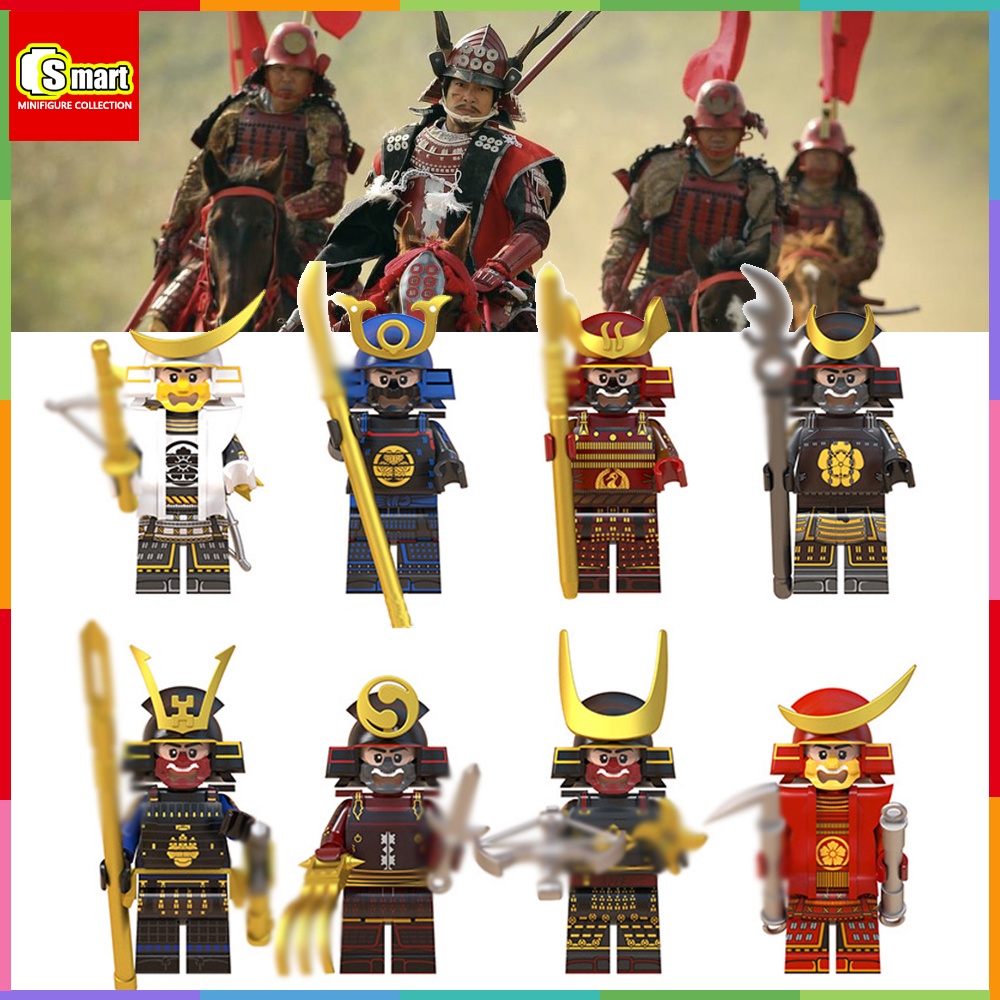 Ninja Mini Figure Tentara Medieval Samurai Jepang Samurai Oriental Mini Figure Puzzle Rakitan Blok Bangunan Mainan Hadiah Ulang Tahun