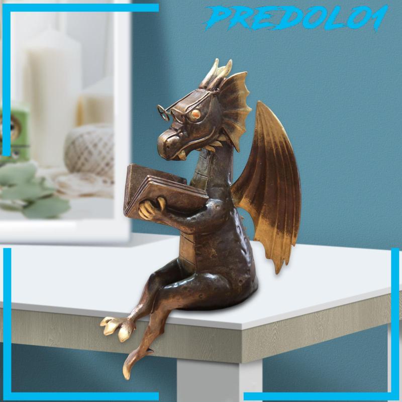 [Predolo1] Patung Buku Bacaan Naga Dekorasi Patung Naga Untuk Pindah Rumah Taman