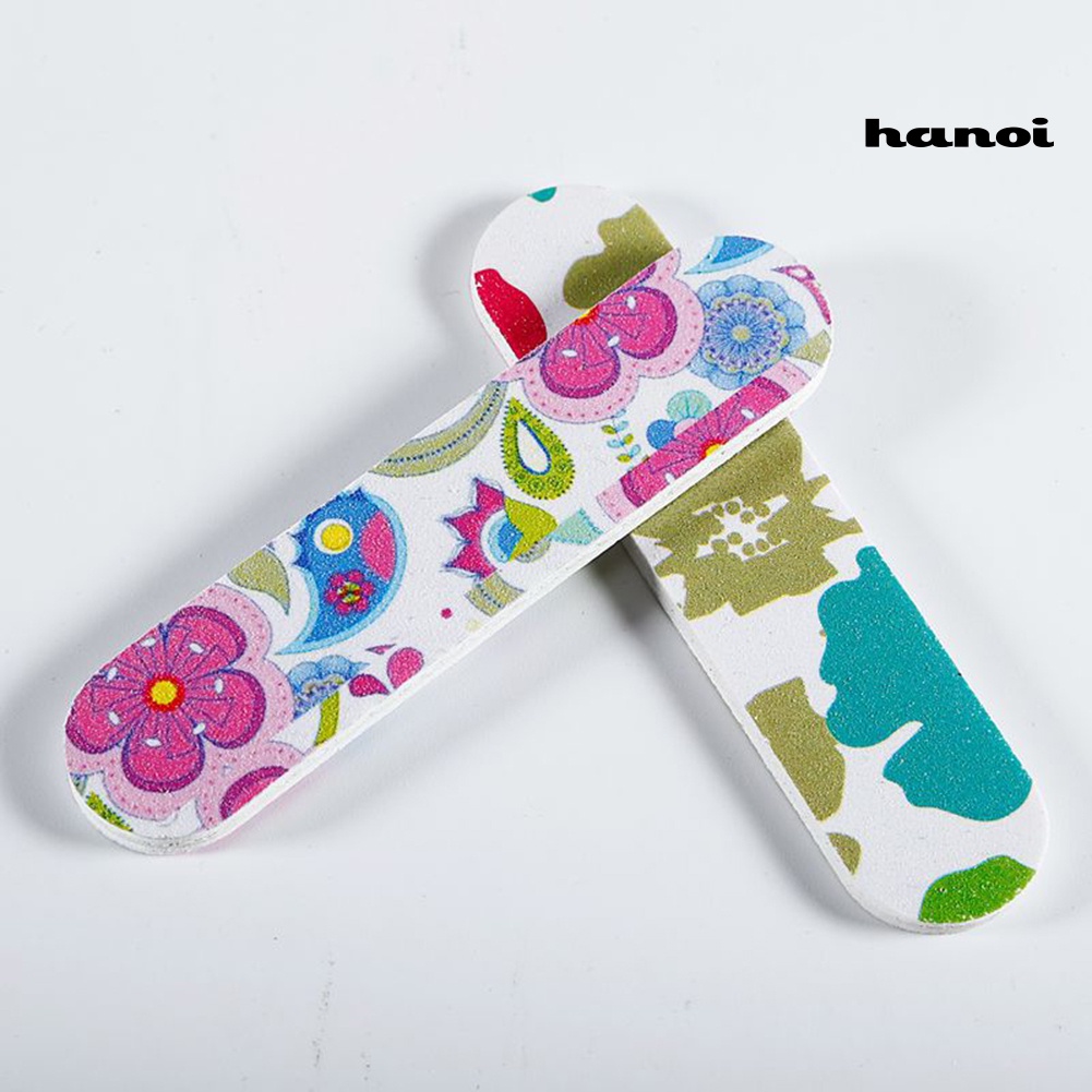 Hi * 10Pcs File Nail Art Mini Dua Sisi Bunga Untuk Poles Buffing Sanding