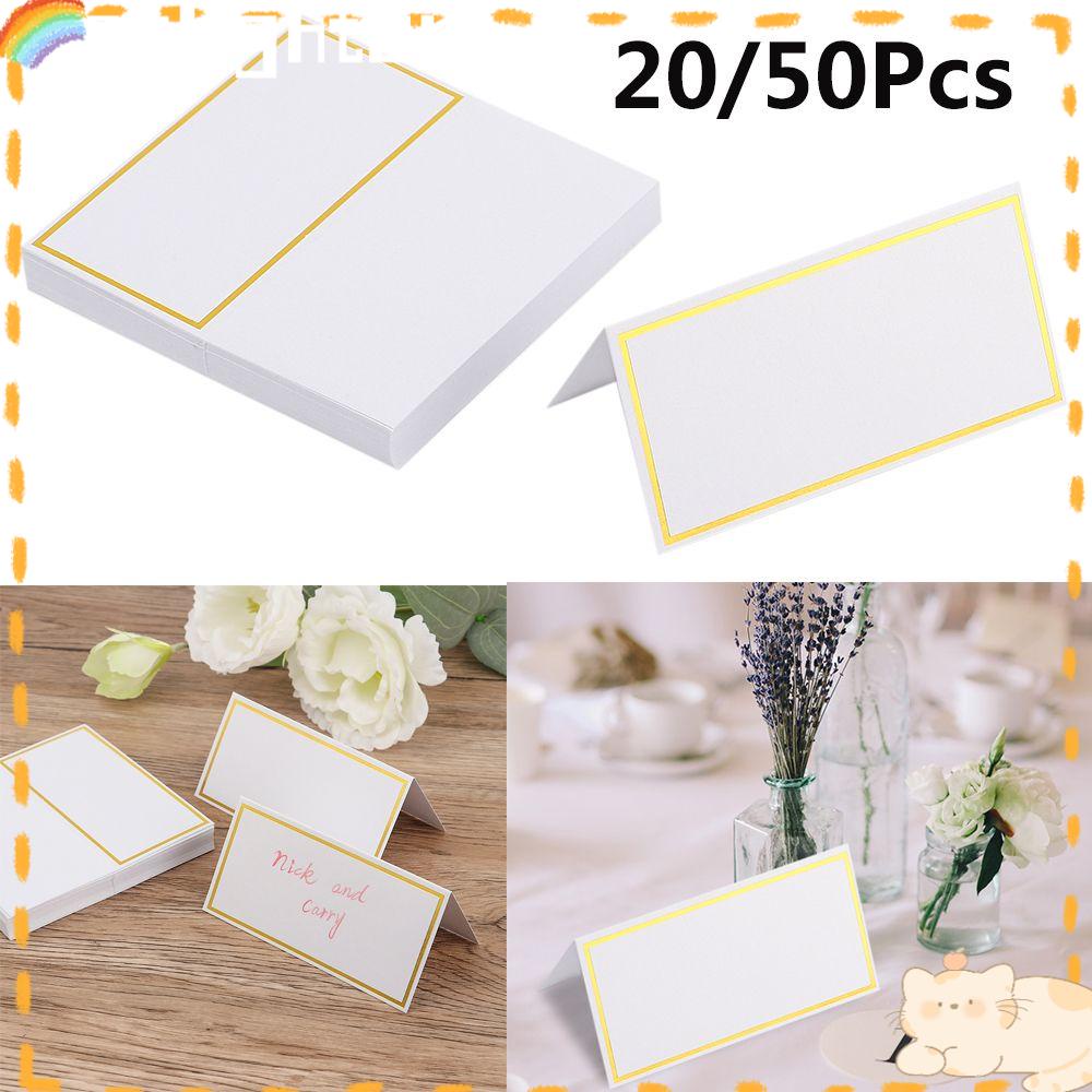 Solighter 20/50PCS Tempat Kartu Kreatif Pernikahan DIY Craft Pesan Ucapan