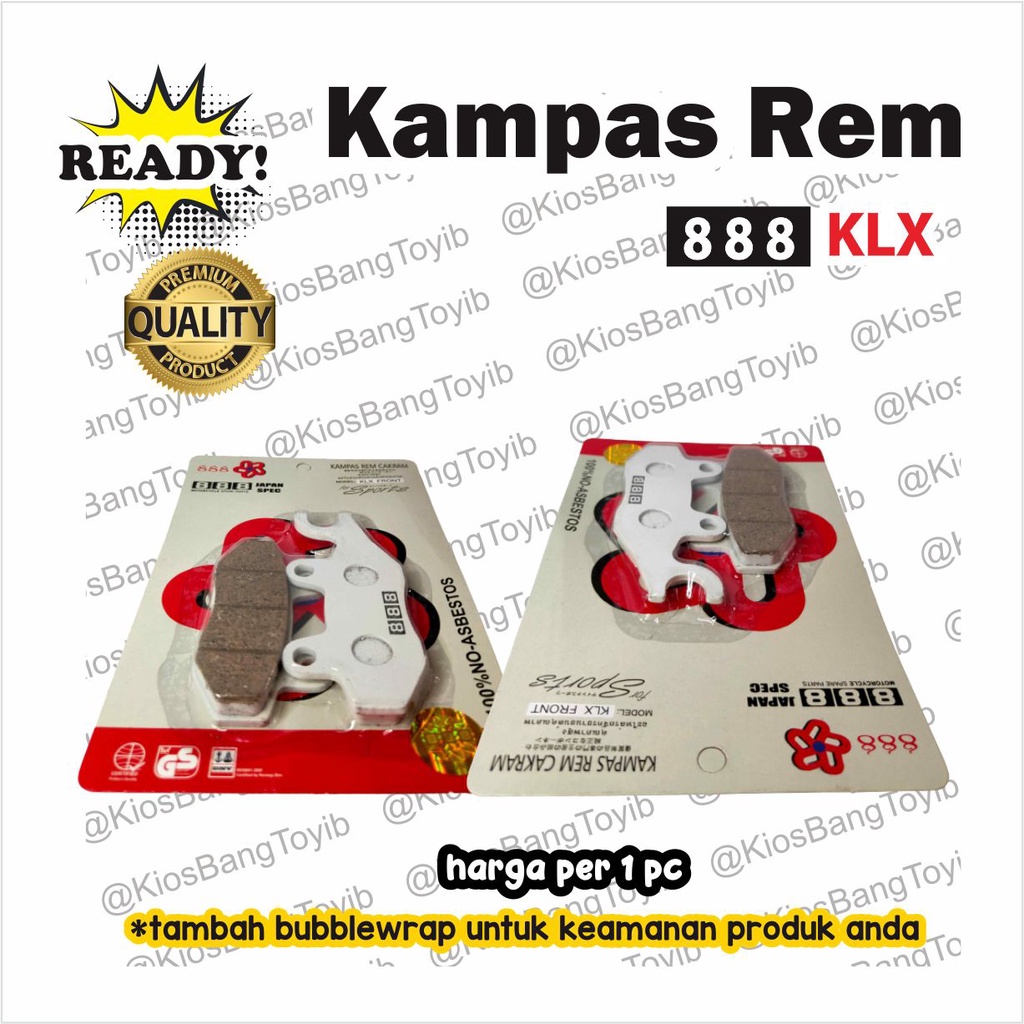 Kampas Rem Cakram Discpad Dispad Depan Kawasaki KLX (888)