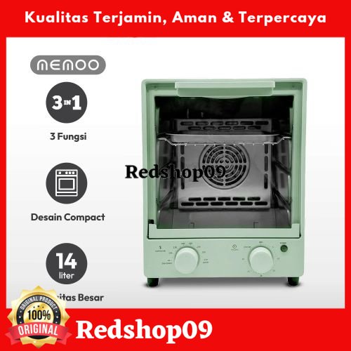 Memoo 14 Ltr Mini Air Fryer Oven - Hijau/Oven/Air Fryer