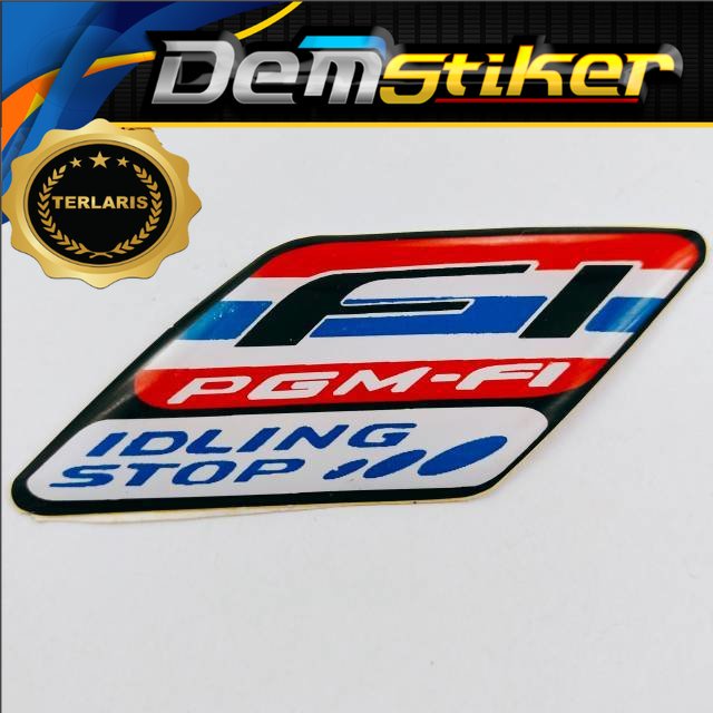 emblem timbul HONDA logo PGM FI BEAT ESP VARIO 110 125 150 TECHNO IDLING STOP thailand  termurah