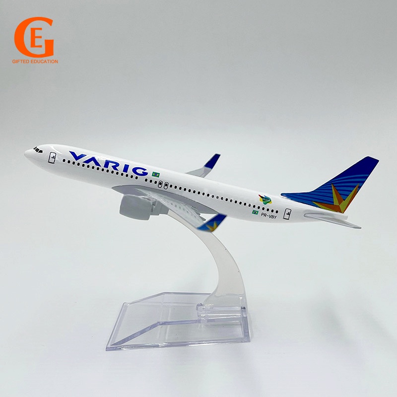 Brazil VARIG Boeing 737model Pesawat B737 Diecast Metal Plane Pesawat Aviation Dekorasi Mainan