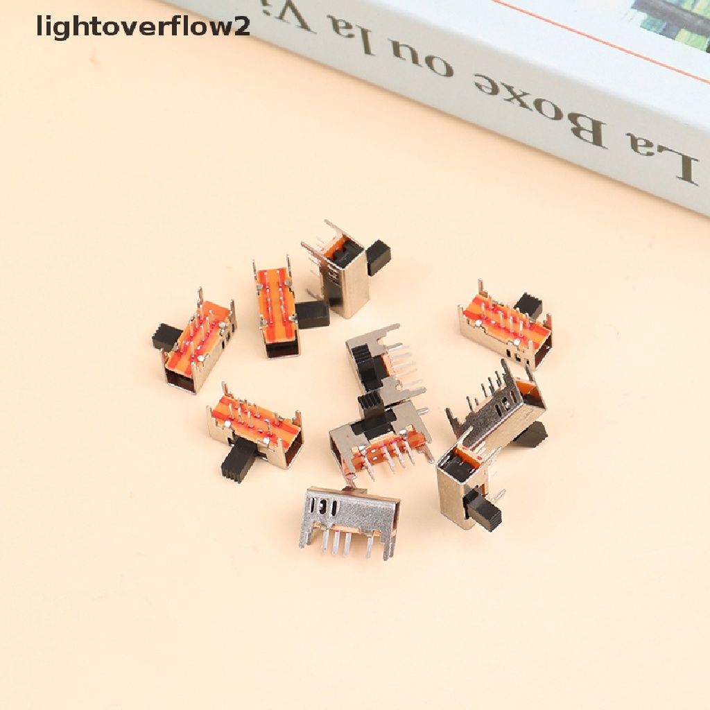 [lightoverflow2] 10Pcs Toggle switch sk23d05g6 double row 3-gear 8-pin horizontal sliding switch [ID]