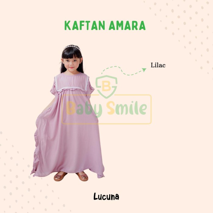 Kaftan Anak Amara Lucuna Junior Mix Warna Size 2-10 Tahun - lilac, 2tahun