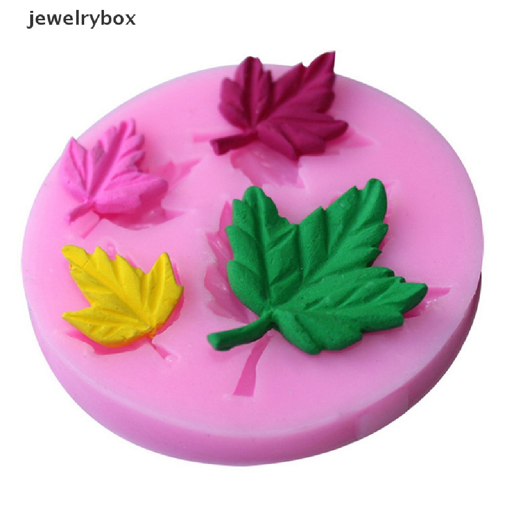 [jewelrybox] Daun Maple Silikon Fondant Cetakan Kue Cupcake Coklat Decor Alat Baking Moulds Boutique