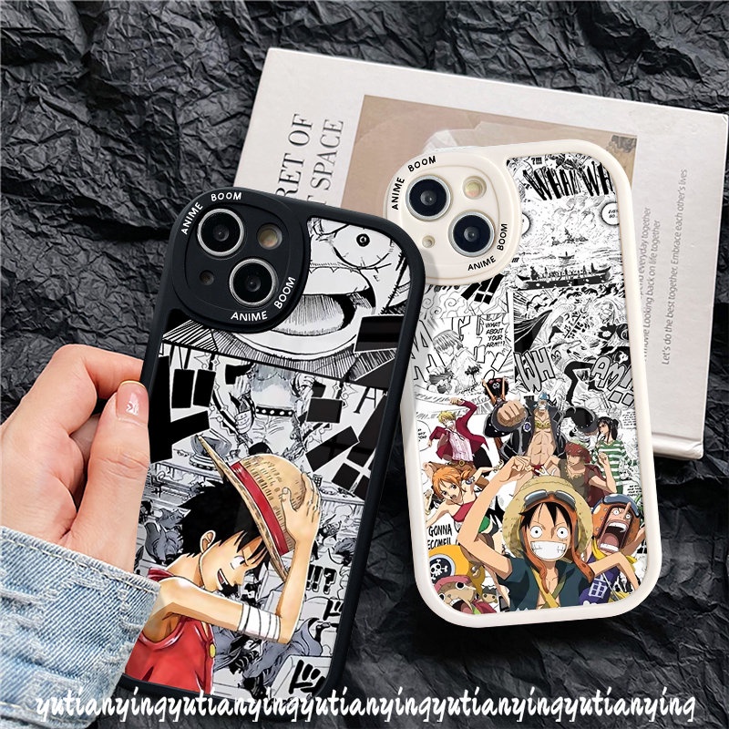 Case One Piece Anime Kartun Trendy Oppo A17 A55 A3S A16K A53 A31 A12 A78 A54 A95 A5 A74 A76 A9 A57 A15 A17K A16 A5s A58 A77s A7 A96 A16E A92 A1K Reno8 7 5F 7Z Luffy Sarung Soft Case