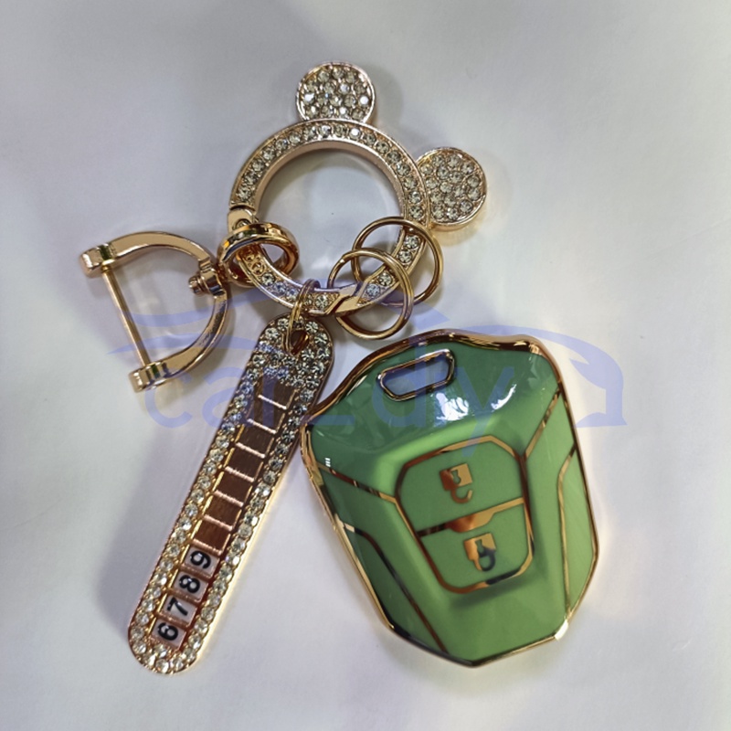 Tpu Key Case Remote Cover Fob Dengan Gantungan Kunci Untuk Isuzu D-MAX 2020-2022 Mu-7 Mu-x Pelindung Shell