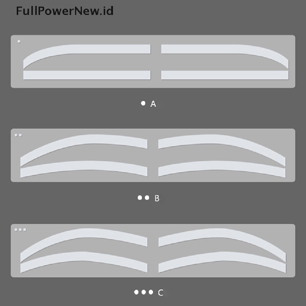 Power 6pasang Stensil Alis Tato Pembentuk Alis Stiker Template Alat Makeup ID