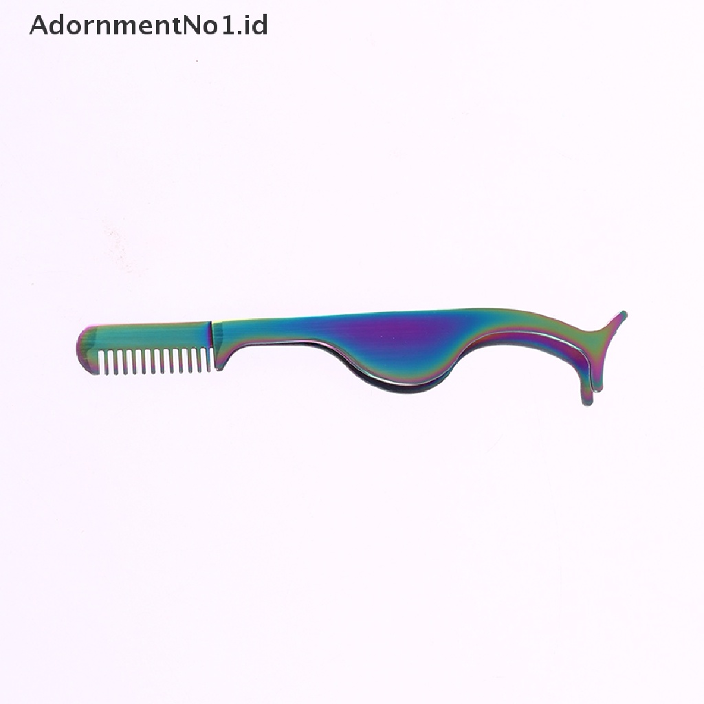 [AdornmentNo1] Pinset Bulu Mata Palsu Fake Eyelashes Aplicator Alat Dengan Sisir Stainless [ID]