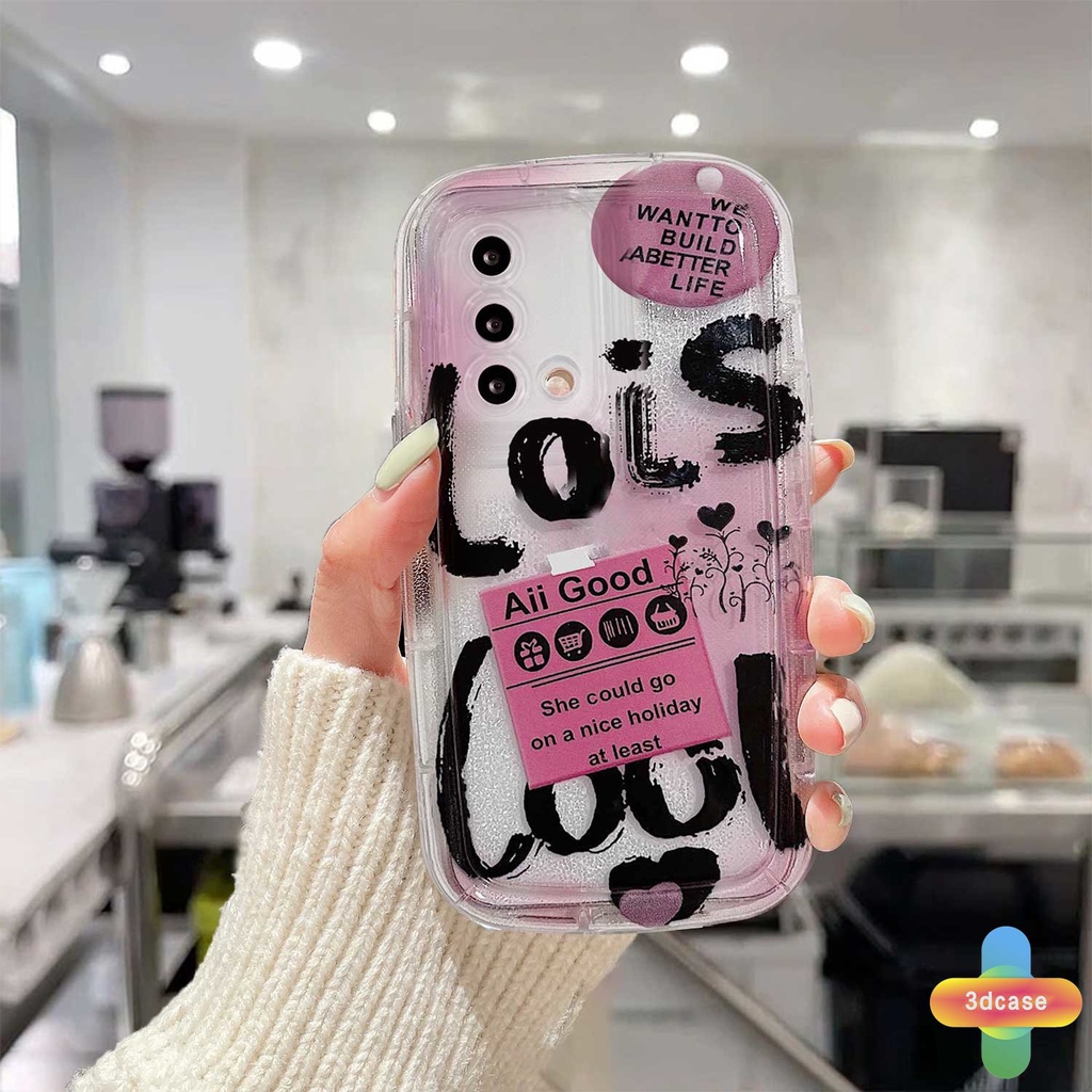 Casing OPPO A5S A57 A3S A76 A96 A16 A17 A17K A95 A55 A15 A54 A7 A5 A9 A31 A53 A33 2020 A77S A12 A12S A1K A16E A16K A54S Reno 7 7Z 8Z 5 4 6 8 5F 5K 4F 4 5 06 Lite A74 A15S A52 A11K A92 A35 A36 A11 A93 A32 A72 Ins English Graffiti Transparent Case
