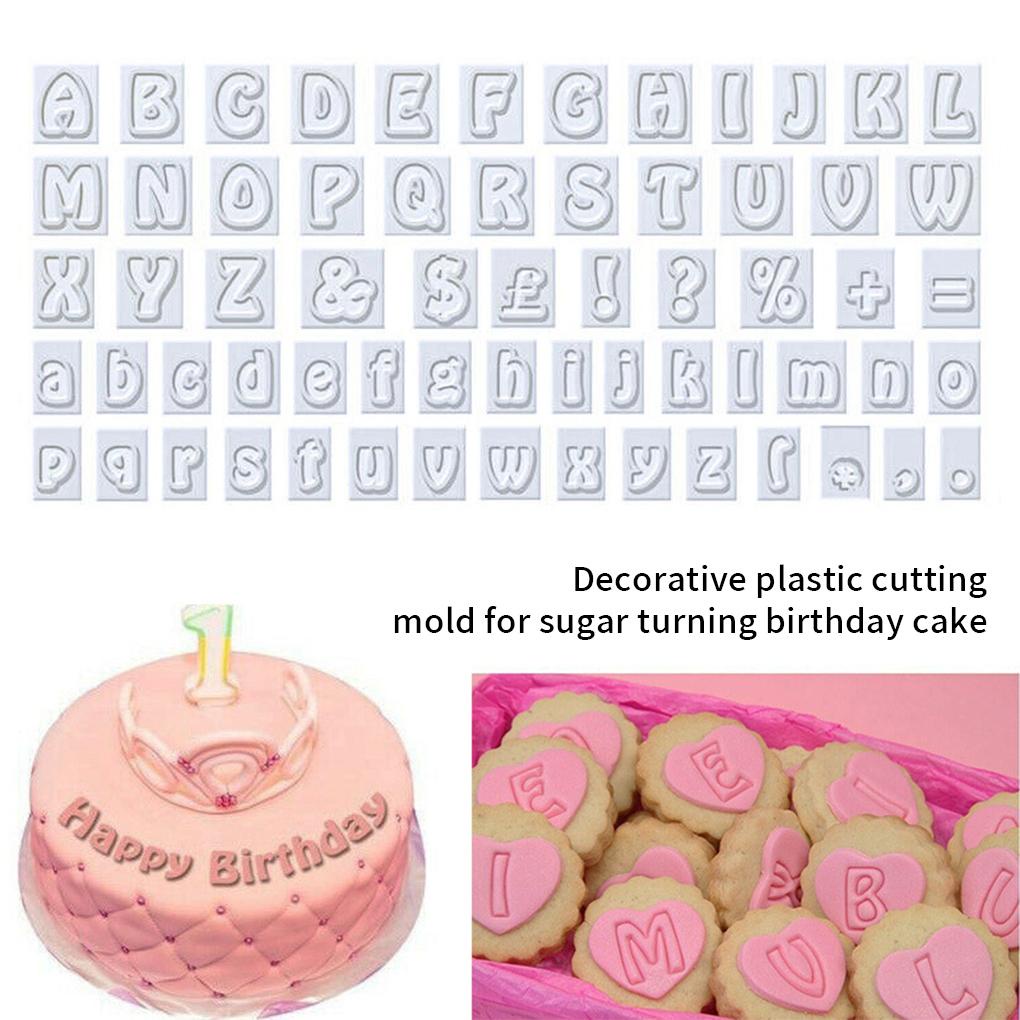 64buah/set Cetakan Kue Huruf Alfabet Dapat Digunakan Kembali Portabel Biskuit Fondant Cetakan DIY Crafting Baking Alat Dapur Gadget