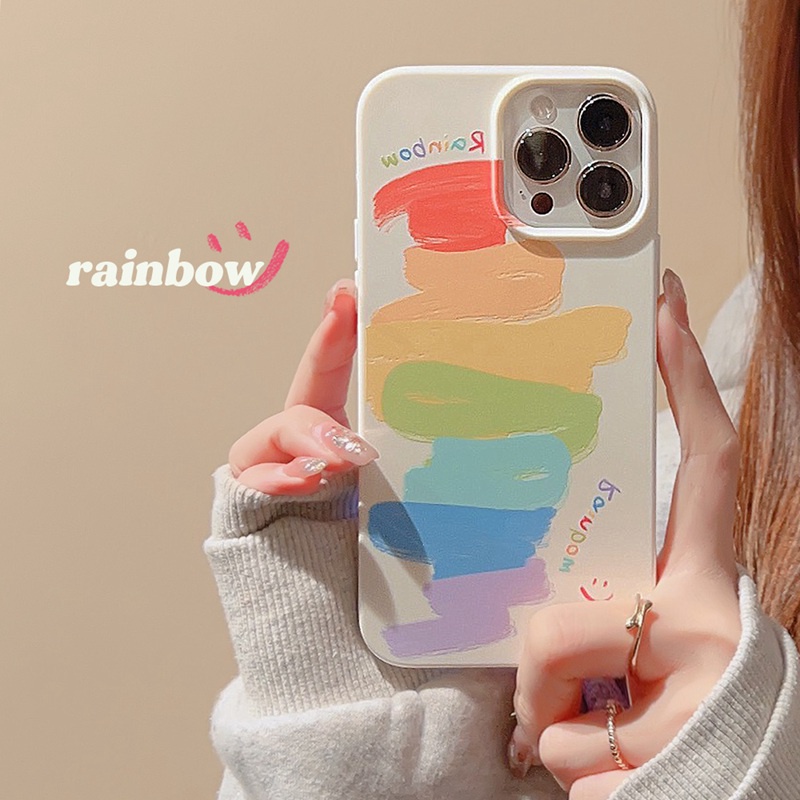 Bagus Warna Pelangi Candy Soft Case HP iP iPhone 11sarung Handphone iPhone X XS Max XR 11 12 13 14 Pro Max Casing Cewek Apple Non Selip