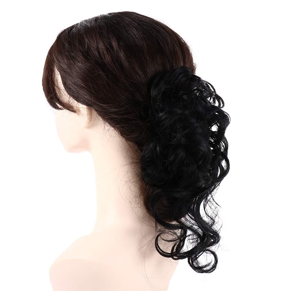 Mxbeauty Wig Hair Clip Convient Elastis Back Head Sintetis Hitam Coklat Meningkatkan Volume Rambut Styling Rambut