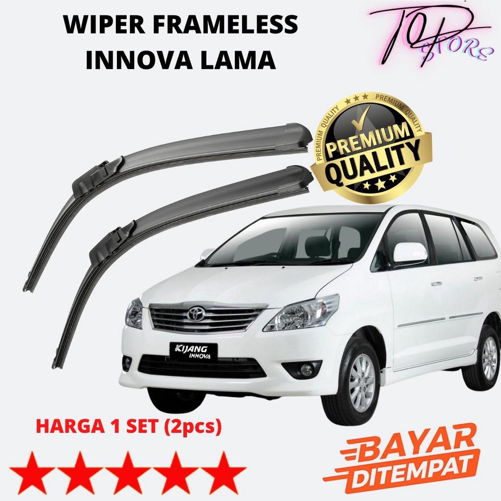 Wiper Innova Sapuan Kaca Mobil Model Frameless Banana Karet 1 Set Variasi Wiper Mobil Toyota Kijang 