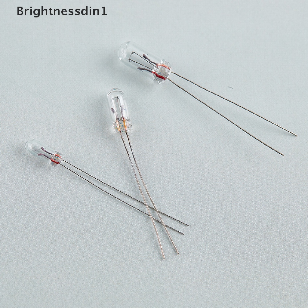 [Brightnessdin1] 10pcs Lampu Bohlam Edison Pijar Filamen Padi Butik Mini 3 /4/5mm 3 /6 /12/24V