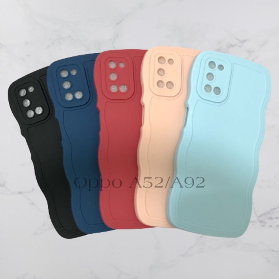 SOFTCASE CAE OPPO A52/A92 // SOFTCASE  SILIKON GELOMBANG WARNA PRO CAMERA - BDC