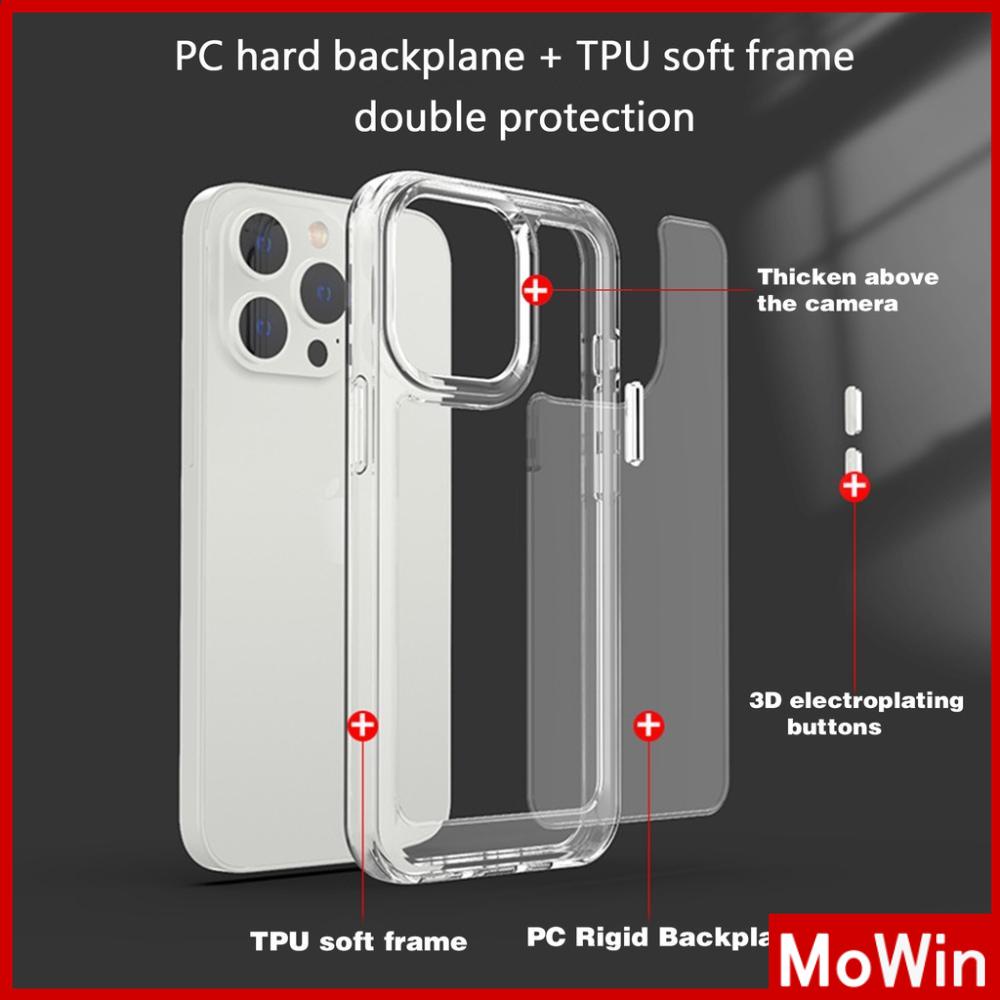 For iPhone 14 Pro Max iPhone Case Acrylic Hard Case HD Clear Case Plating Button Shockproof Smiley Graffiti Cartoon Compatible For iPhone 13 Pro max 12 Pro Max 11 xr 7plus 6splus