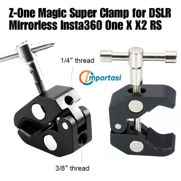 Z-One Magic Super Clamp for DSLR Mirrorless Gopro INSTA360 ONE X X2 RS