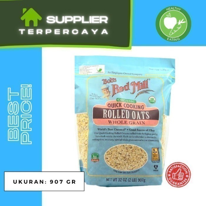 

[Ready Stock] Bob's Red Mill Organic Quick Cooking Rolled Oats 907 gr | NonGMO Vegan