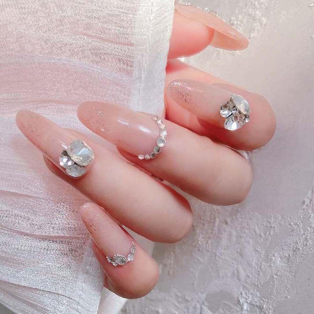 AUGUSTINA Agustina Kuku Rhinestones Pesona Kuku Manicure Aksesoris Jepang Nail Art Aurora Profiled Drills 3D Nail Art Drills