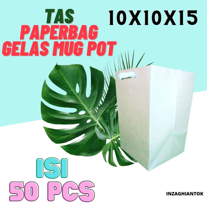

⭐BISA COD⭐ 50Pcs Tas Kertas 10X15 Paperbag Souvernir Paper Bag Kantong