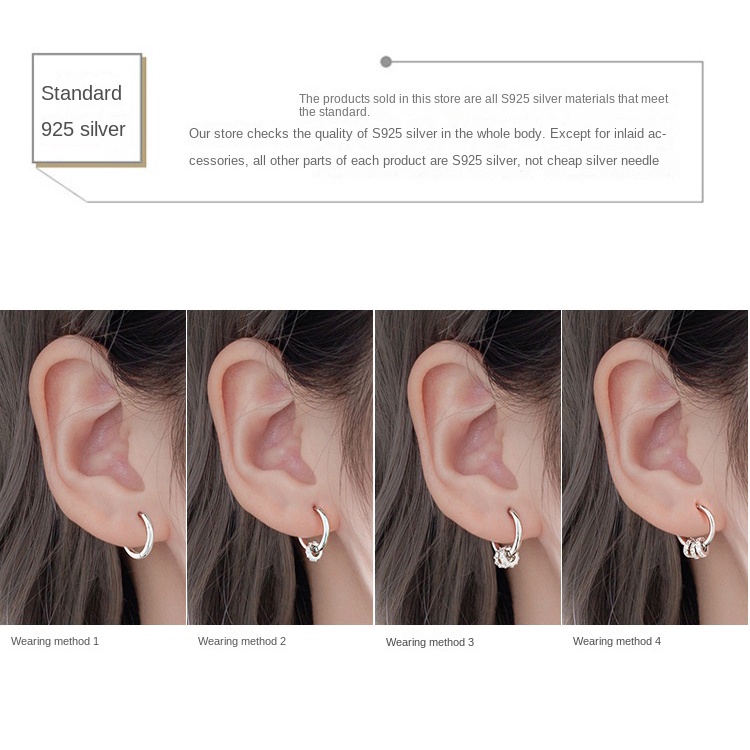 Goldkingdom Aksesoris Perhiasan Fashion Ready Stock Anting Lingkaran Kecil Dengan Berlian Anting Perempuan Anting Cincin Telinga Ins Gaya Temperamen