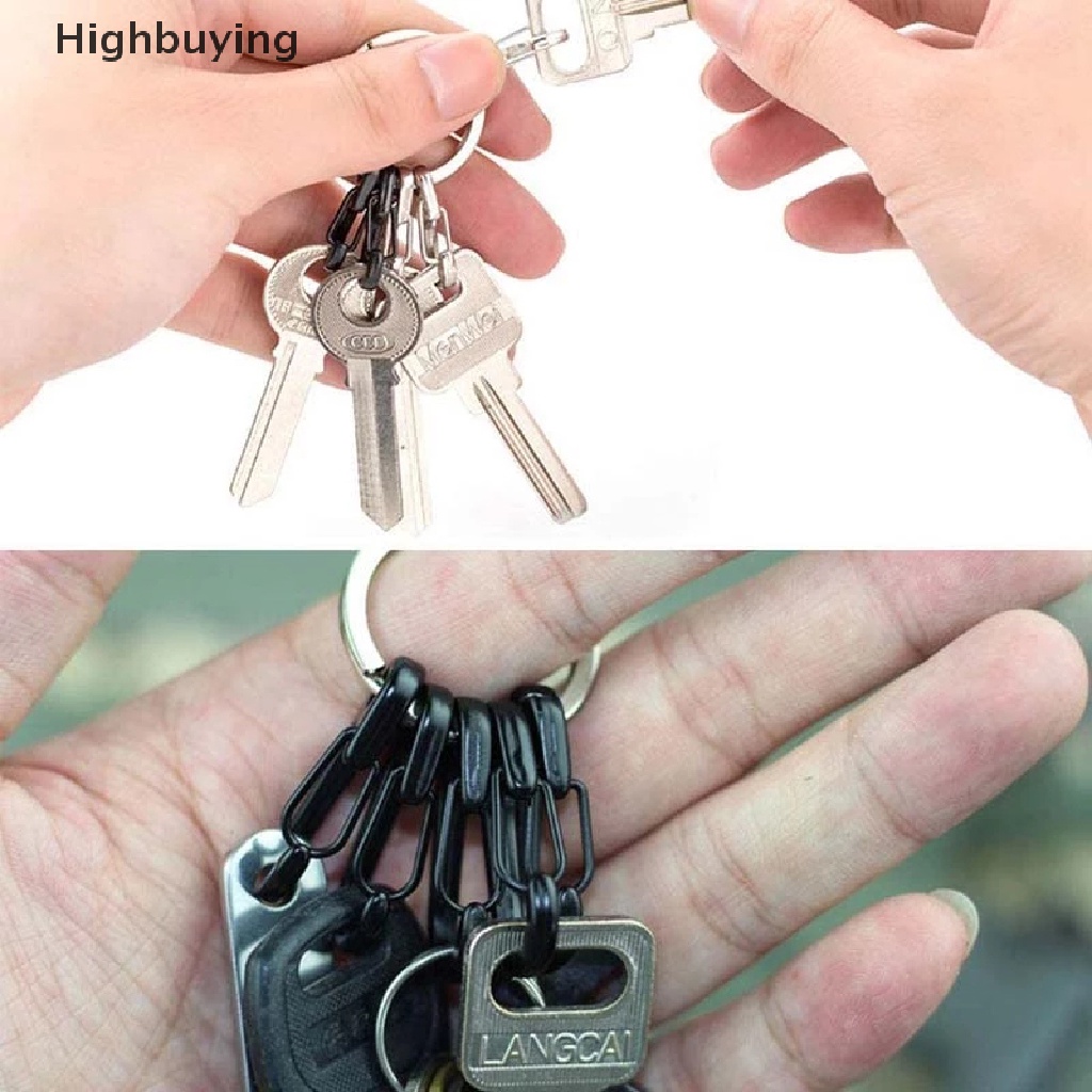 Hbid 5pcs Lobster Clasp Buckle Keychian Mini Carabiner Outdoor Camping Hiking Gesper Alloy Spring Snap Hooks Gantungan Kunci Alat Klip Glory