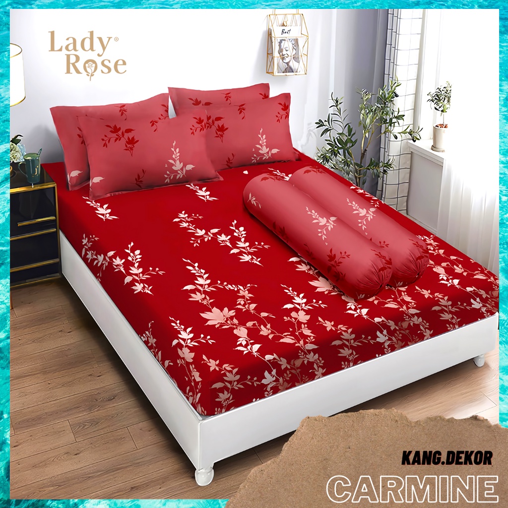 SPREI LADY ROSE 160X200 NO 2 QUEEN CARMINE SEPRAI CANTIK KAMAR TIDUR SEPREI LADYROSE TERBARU PROMO MURAH PREMIUM ANTI LUNTUR SEPREI AESTHETIC SEPRAI CANTIK SEPRE PROMO ANTI LUNTUR MOTIF LADYROSE PLUS SARUNG BANTAL SPREI DEWASA ALAS KASUR SPREI ADEM