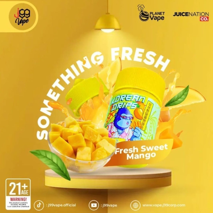 KOREAN DRIPS FRESH SWEET MANGO FREEBASE 60ML BY JUICENATION ORIGINAL