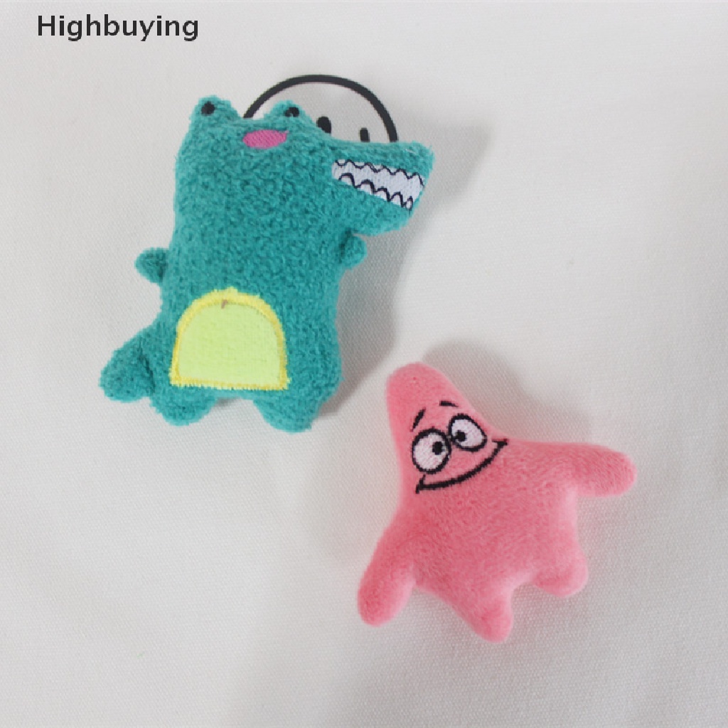 Hbid Lucu Kartun Boneka Mewah Pin Bros Kain Stiker Crocodile Patrick Star Bros Tas Pakaian Lencana Pin Ransel Liontin Dekorasi Aksesoris Glory